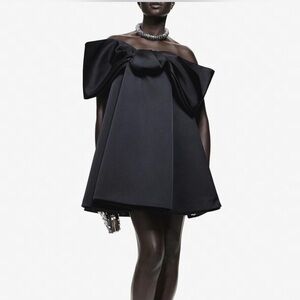 H&M Strapless Black Dress with Bow